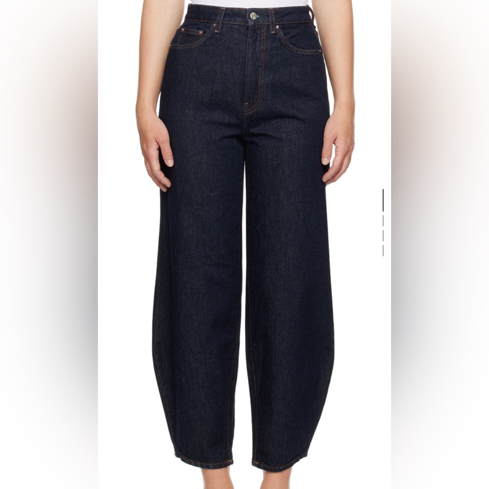 Toteme Barrel leg cropped jeans- black